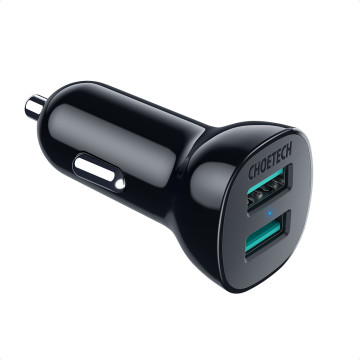 Choetech 6971824976120 C0051 Quick Charge 3.0 Tech 36W (Max) Car Charger (No Cable) - Image 1