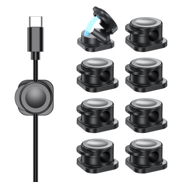 Choetech 6932112110916 MCC001-BK 6 Pack Professional grade Magnetic Lock Cord Holder Clips - Image 1