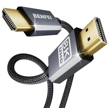 BENFEI B0CNCGD416 000358GY-6F 8K V2.1 HDMI Male to HDMI Male Cable, Aluminum Shell Nylon Braided Certified Ultra High Speed 1.8M - Image 1