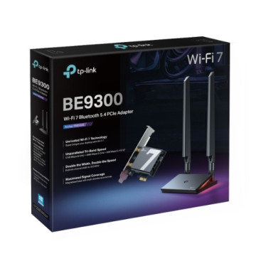 TP-LINK ARCHER TBE550E BE9300 Wi-Fi 7 Bluetooth 5.4 PCIe Adapter, 6GHz@5760 Mbps, 5GHz@2880 Mbps, 2.4GHz@688 Mbps (wifi7) (NIC) - Image 1