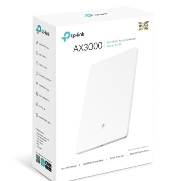 TP-LINK ARCHER AIR E5 (E) AX3000 Dual-Band Wi-Fi 6 Air Range Extender, 574Mbps @2.4GHz + 2402Mbps @5GHz , 8mm Ultra-thin Shell, Multiple Install Desi - Image 1