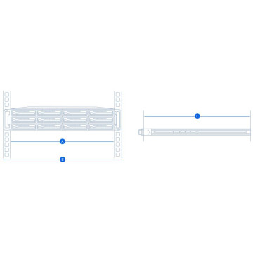 Synology RKM114 1U Rail Kit Fixed - Image 1
