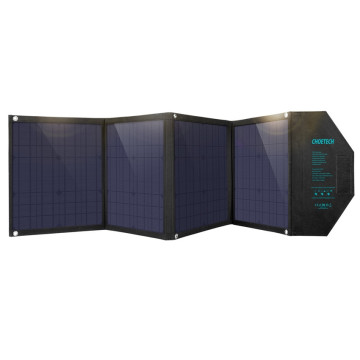Choetech 6971824975659 SC007 80W Solar Charger USB-C PD 30W 18V Dual USB output + DC Portable Solar Panel Charger - Image 1