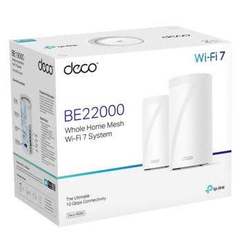 TP-LINK DECO BE85(2-PACK) BE22000 Tri-Band Whole Home Mesh Wi-Fi 7 System (WiFI7), 1376 Mbps at 2.4 GHz + 8640 Mbps at 5 GHz + 11520 Mbps at 6 GHz - Image 1