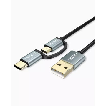 Choetech 6971824971330 XAC-0012 2-in-1 USB-C + Micro USB Cable 1.2m Charge Sync for Samsung - Image 1