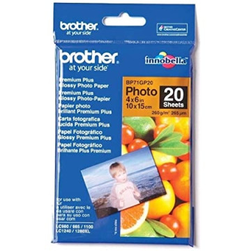 Brother BP71GP20 4 x Genuine Glossy Paper 260gsm 4 x 6 inches 20 sheets (Total 80 Sheets) - Image 1