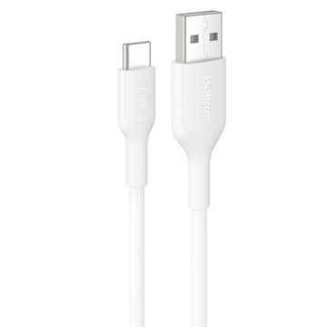 Belkin CAB021FQ2MWH BoostCharge USB-C to USB-A Cable (2M) - White , 3A/15W, 480Mbps, 300K+ Bends, Best for Samsung & Apple,, 2 Years Warranty - Image 1