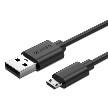 BENFEI 6971785944824 000436BK-2M USB 2.0 Male to Micro USB Male Data Cable 2M Black - Image 1