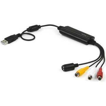 StarTech SVID2USB232 Video Capturing Device - External - Functions: Video Capturing - 720 x 576 - NTSC, PAL, SECAM - MPEG-1, MPEG-2, MPEG-4, VHS, DVD - S-Video - Composite Video - USB - 1 Each - PC - Image 1