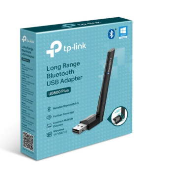 TP-LINK UB500 PLUS BLUETOOTH 5.3 LONG RANGE USB ADAPTER, ADJUSTABLE ANTENNA, 3YR - Image 1