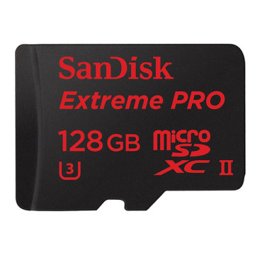Sandisk SDSQXPJ-128G Extreme Pro micro SDXC UHS-II 128GB Class 10 up to 275mb/s,with microSD to USB 3.0 adaptor - Image 1