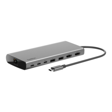 Belkin INC015BTSGY-CZ CONNECT UNIVERSAL USB-C 8-IN-1 DUAL DISPLAY HUB - Image 1