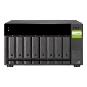 QNAP TL-D800C 8-BAY SATA JBOD EXPANSION UNIT (NO DISK), USB-C(1), TWR, 2YR WTY - Image 1