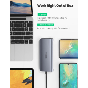 UGREEN 6957303881338 80133 10-in-1 USB-C Multifunction Adapter - Image 1