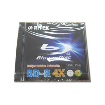 RITEK 4719303527003 BD-R / 25GB / 4X / 1 JEWEL CASE INKJET WHITE PRINTABLE 527003 - Image 1
