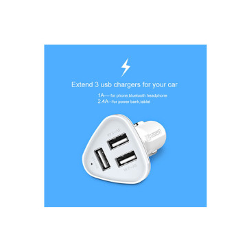 UGREEN 6957303842858 40285 29W 3 Port USB Car Charger White - Image 1