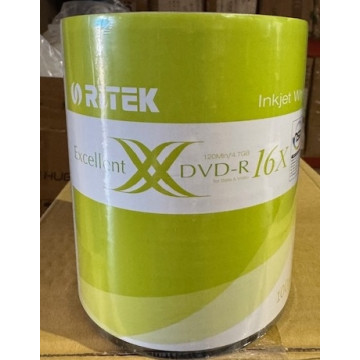 RITEK 4719303525542 DVD-R / 16X / 100 TUBE / WHITE 525542 - Image 1