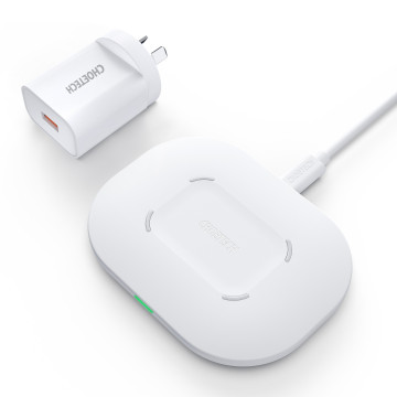 Choetech 6932112102898 T550-F 15W Fast Wireless Charger for AirPods & Phone w/ AC Adapter - Image 1