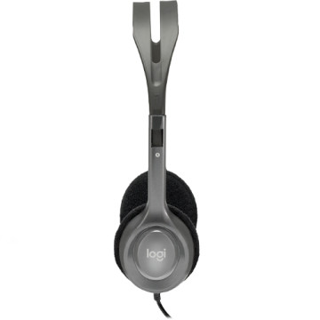 Logitech 981-000459 H110 Stereo Headset Over-the-head Headphones 3.5mm Versatile Adjustable Microphone for PC Mac - Image 1