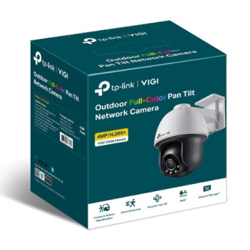 TP-LINK VIGI C540(4MM) VIGI 4MP C540(4mm) Outdoor Full-Colour Pan Tilt Network Camera, 4mm Lens, Smart Detection, 3YW - Image 1