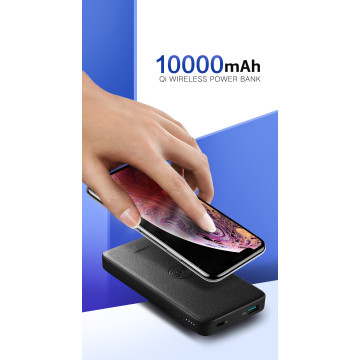 UGREEN 6957303855780 50578 Power Bank 10000mAh 5V 3A with 10W Wireless charging pad (Black) - Image 1