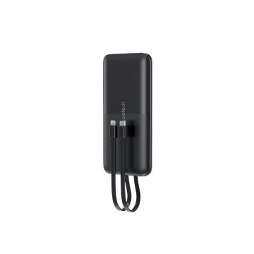 Choetech 6932112106087 B654 10000mAh Pwer Bank 22.5W USB-A / USB-C / micro USB with built-in USB-C / Lightning cable - black - Image 1
