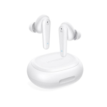 UGREEN 6957303886500 80650 HiTune T1 True Wireless Earbuds White (with 4 Mic ENC Noise Cancellation, HiFi Stereo in-Ear with Deep Bass Mode) - Image 1