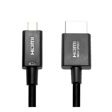 8ware H-MICROH 02 Oxhorn HDMI to Micro HDMI Cable 1.8m - 1.4v 19 (+1) pins A Male to D Male 34AWG, 100% copper wire, OD4.2mm RoHS - Image 1