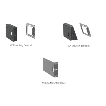 Yealink ROOMPANEL-MOUNT-KITS RoomPanel Mount Kits, Device Compatibility RoomPanel, 0° Mounting Bracket, 20° Mounting Bracket, Mullion Mount Bracket - Image 1