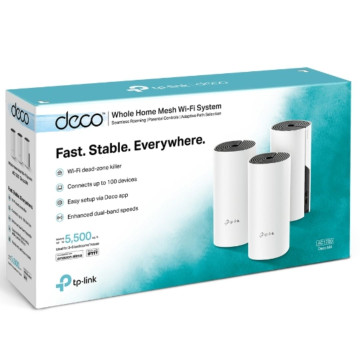 TP-LINK DECO M4(3-PACK) Deco M4 (3-pack) AC1200 Whole Home Mesh Wi-Fi (3-Pack), Up to 1167 Mbps, Parental Controls, Seamless AI Roaming, Gaming & Streaming, Smart Ho - Image 1