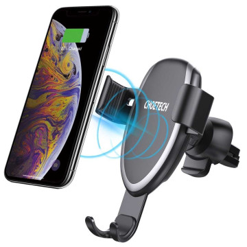 Choetech 6971824975574 T536-S Phone Holder Fast Wireless Charging Car Mount (Not suitable for i-phone Pro Max) - Image 1