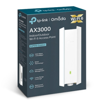 TP-LINK EAP650-OUTDOOR OMADA AX3000 WI-FI 6 DUAL-BAND OUTDOOR ACCESS POINT, IP67, POE+, 3YR - Image 1