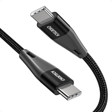 Choetech 6971824975673 XCC-1003 USB-C to USB-C Cable 60W 20V 3A Braided Fast Charging Cable 1.2M - Image 1