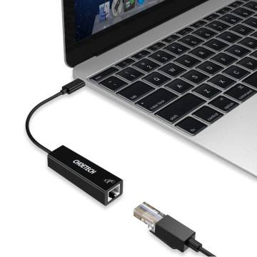 Choetech 6971824970555 HUB-R01 USB C to Ethernet Adapter USB 3.1 Type C to RJ-45 10/100/1000 Gigabit Ethernet LAN - Image 1