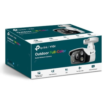 TP-LINK VIGI C340(4MM) VIGI 4MP C340(4mm) Outdoor Full-Colour Bullet Network Camera,4mm Lens, Smart Detection, 3YW - Image 1