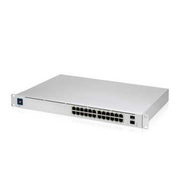 Ubiquiti USW-PRO-24-POE UniFi SWITCH PRO 24 POE, 24 (16 PoE+; 8 PoE++), 2x 10G SFP+, 400W, LAYER3, RACK-M - Image 1