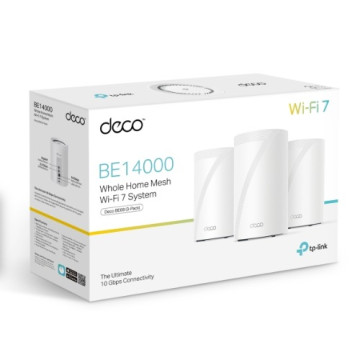 TP-LINK DECO BE68(3-PACK) Deco BE68 BE14000 Tri-Band Whole Home Mesh Wi-Fi 7 System (3-pack) 688 Mbps at 2.4 GHz + 4324 Mbps at 5 GHz + 8647 Mbps at 6 GHz - Image 1