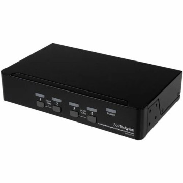 StarTech SV431DPUA 4 Port USB DisplayPort KVM Switch with Audio - 4 Computer(s) - 1 Local User(s) - WQXGA - 3840 x 2400 - 8 x USB - 5 x DisplayPort - Rack-mountable, Desktop - Image 1