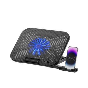 Rapoo CF100. BLACK Laptop Cooling Pad CF100, High-Efficiency Cooling Ergonomic Design, Multi-height Adjustable, Sturdy, Durable, Multi-Size Compatible - Image 1