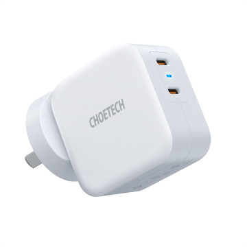 Choetech 6971824979091 PD6009 40W Fast Charging Dual Ports AC Adapter - PD 20W x 2 White - Image 1