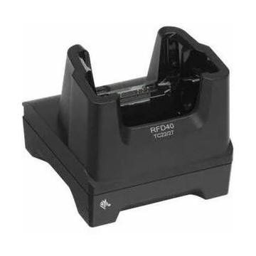 Zebra CR40-1S0T-TC2-G-02 RFD40 1 DEVICE SLOT/0 TOASTER SLOTS CHARGE ONLY CRADLE WITH SUPPORT FOR TC22/27 AND HC20/50. REQUIRES POWER SUPPLY (PWR-BGA12V50W0WW) DC LINE CORD (CBL-DC-388A1-01) AND COUNTRY SPECIFIC LINE CORD. - Image 1