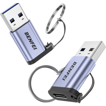 BENFEI 6971785944015 000407GY-2P USB-A to USB-C Adapter (2 Pack Male to Female) Supporting 5V 3A 10Gbps Data Transmit - Image 1