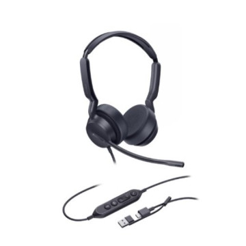 Yealink UH42-SE-D-MS-C/A *LS UH42SE Dual Teams USB-C/A Microsoft Certified Teams USB Wired Headset, Noise-Canceling Microphone, Leather Ear Cushions Control - Image 1