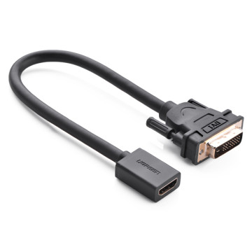 UGREEN 6957303821181 20118 HDMI Female to DVI 24+1 DVI-D Male Adapter Gold Plated - Image 1