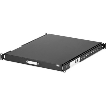 StarTech SLIDESHELFD 1U Sliding Server Rack Mount Keyboard Shelf Tray - 55lbs - 22" Deep Steel Pull Out Drawer for 19" AV, Network Equipment Rack - Image 1