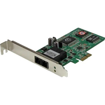 StarTech PEX1000MMSC2 Gigabit Ethernet Card for Computer - 1000Base-SX - Plug-in Card - PCI Express x1 - 2 Gbit/s Data Transfer Rate - 1 Port(s) - 1 x SC Port(s) - Optical Fiber - Image 1