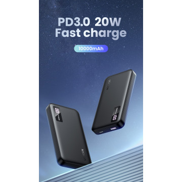 UGREEN 6941876227426 25742 10000mAh Two-way Fast Charging Power Bank Black - Image 1