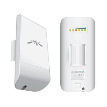 Ubiquiti LOCOM2 airMAX Nanostation LOCO M 2.4GHz Indoor/Outdoor CPE - Point-to-Multipoint(PtMP) application - Includes PoE Adapter - Image 1
