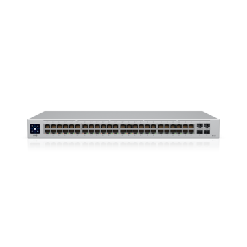 Ubiquiti USW-48-POE UniFi SWITCH 48 POE, 48 (32 PoE+), 4x SFP , 195W, FANLESS, RACK-MOUNT - GEN2, 1YR - Image 1