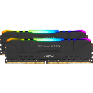 Micron (Crucial) BL2K8G30C15U4BL Crucial Ballistix RGB 16GB (2x8GB) DDR4 UDIMM 3000MHz Black Aluminum Heat Spreader Intel XMP2.0 AMD Ryzen Desktop PC Gaming Memory - Image 1